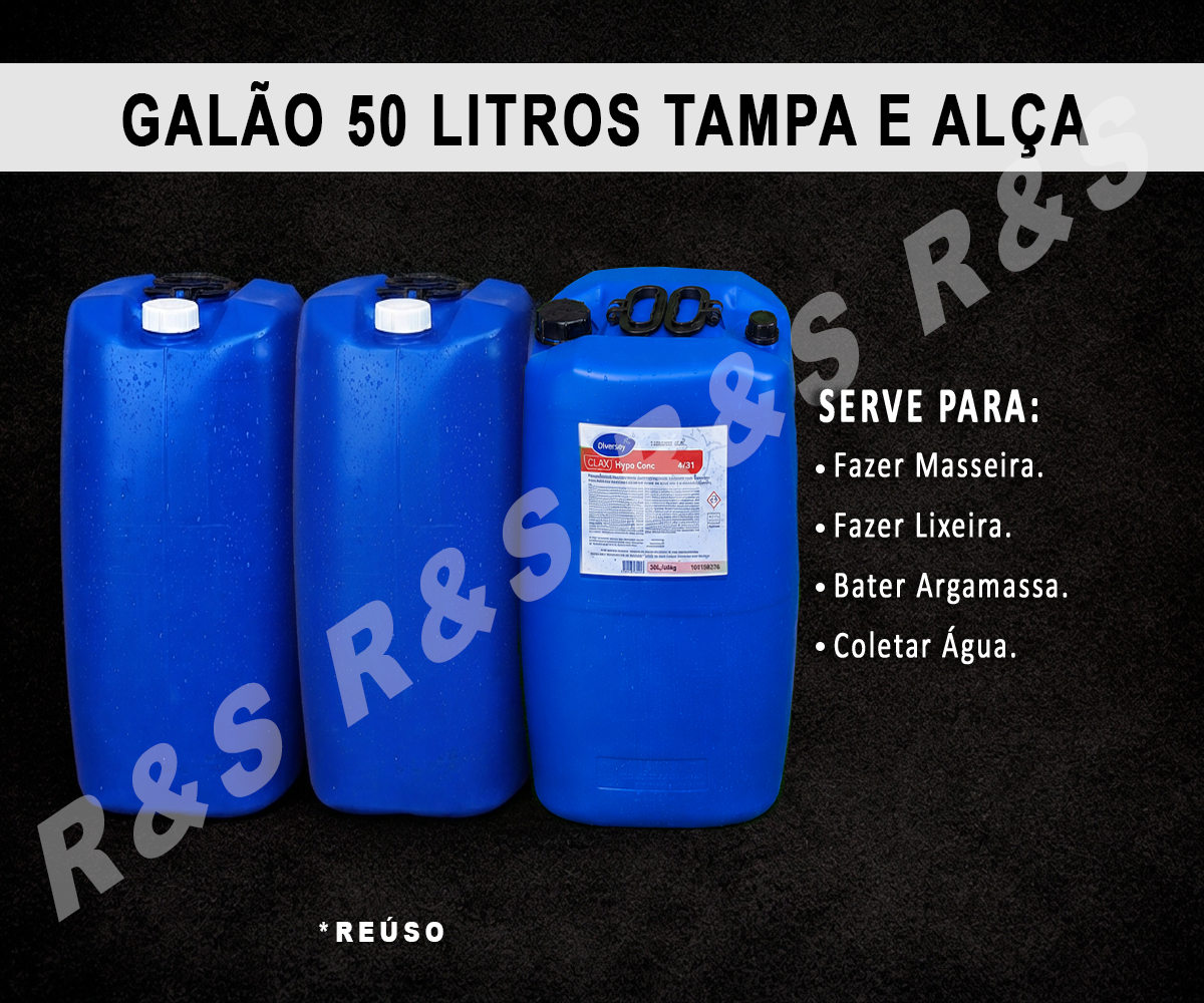 Galão 50 litros tampa e alça